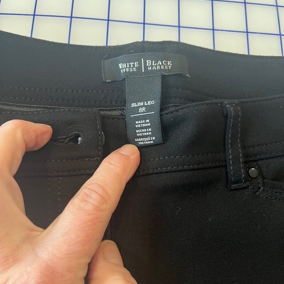 White House Black Market Elegant Black Trousers - Picture 6 of 16